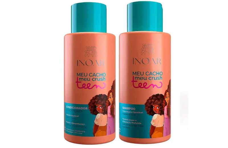 Imagem de Shampoo e Condicionador 500ml - Inoar Meu Cacho Meu Crush Teen