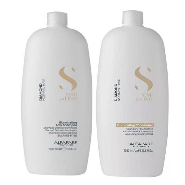 Imagem de Shampoo E Condicionador Alfaparf Semi Di Lino Diamond 1L