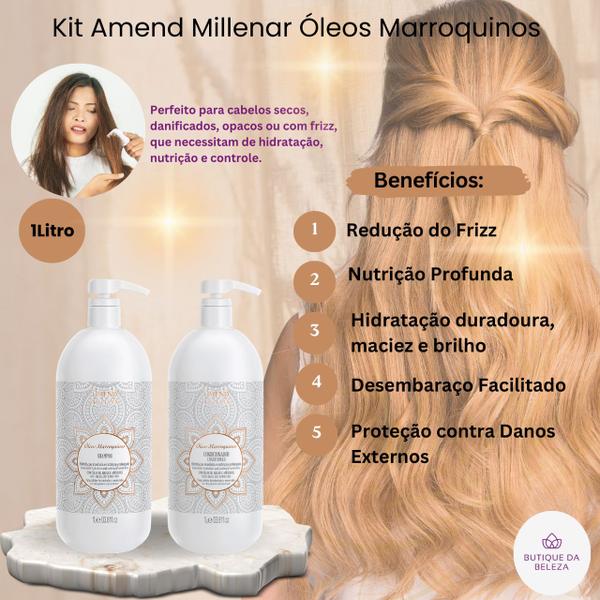 Imagem de Shampoo e Condicionador Amend Óleos Marroquinos 1 Litro  