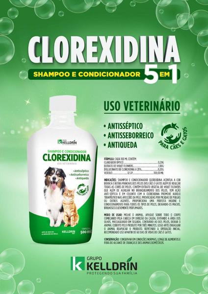 Imagem de Shampoo e Condicionador Clorexidina Kelldrin 500ml