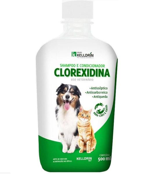 Imagem de Shampoo e Condicionador Clorexidina Kelldrin 500ml