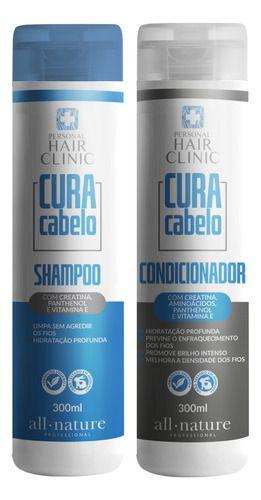 Imagem de Shampoo E Condicionador Cura Cabelo Hair All Nature 300ml