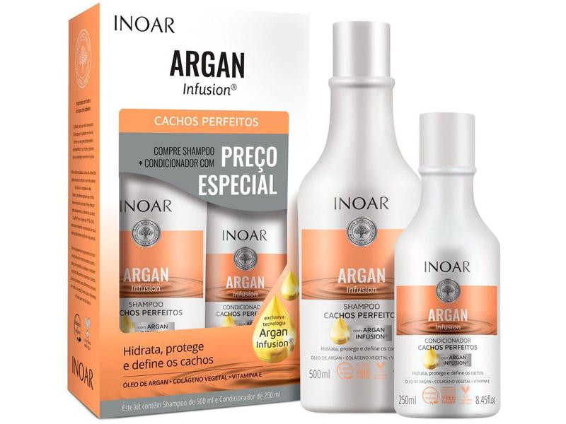 Imagem de Shampoo e Condicionador Inoar Argan Infusion - Cachos Perfeitos