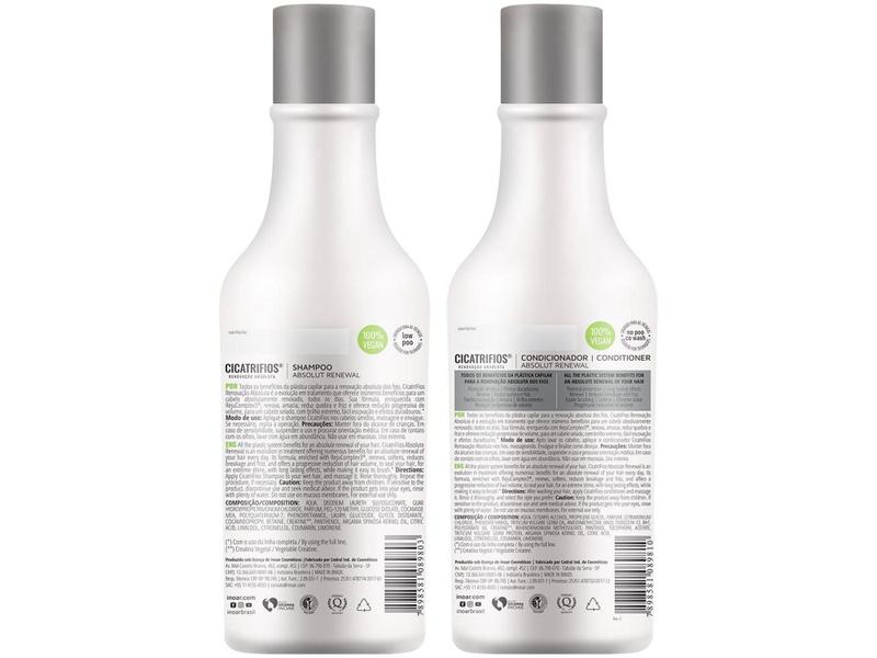 Imagem de Shampoo e Condicionador Inoar Cicatrifios - 500ml Cada