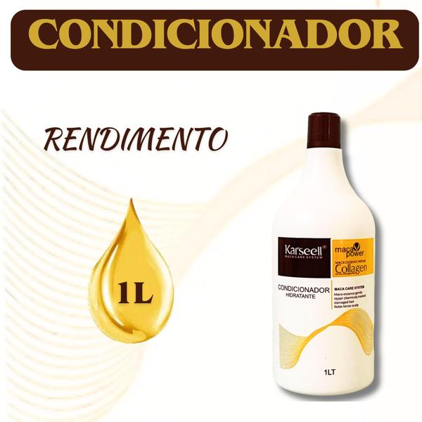 Imagem de Shampoo e Condicionador Karseell Collagen Original 1L Limpeza Profunda e Hidratação