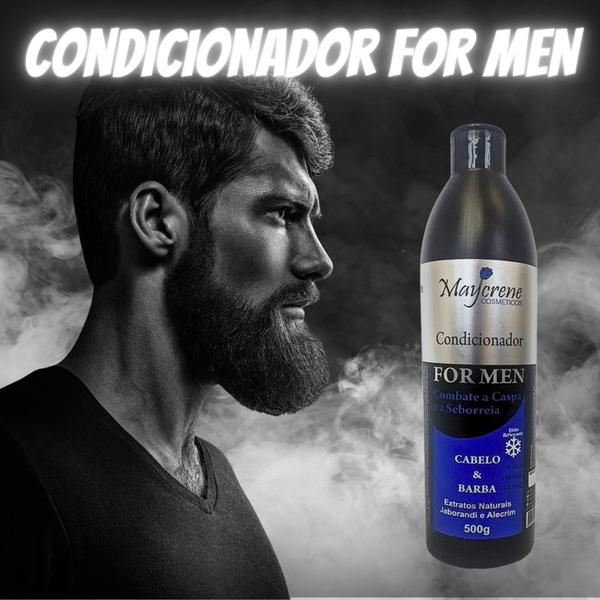 Imagem de shampoo e condicionador masculino anti caspa e seborreia refrescante 2x500ml