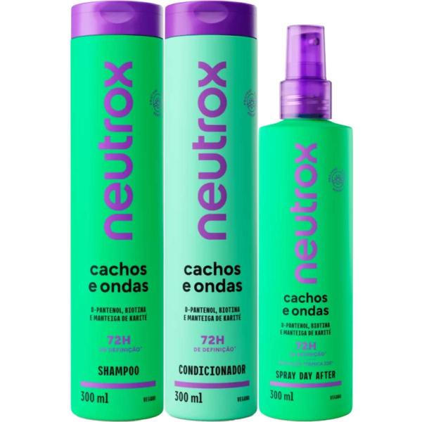 Imagem de Shampoo e Condicionador Neutrox Cachos e Onda + Spray Day After