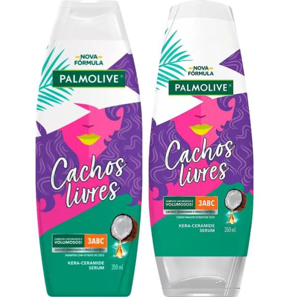 Imagem de Shampoo e Condicionador Palmolive Cachos Livres Coco