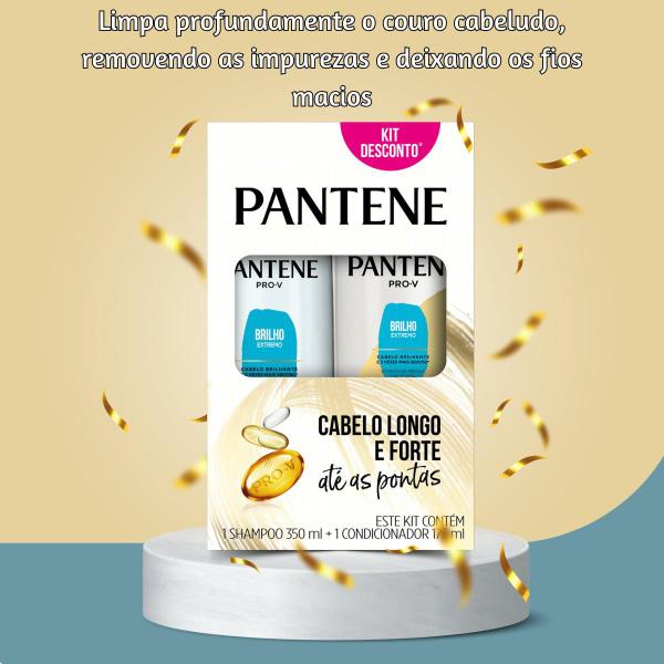 Imagem de Shampoo e Condicionador Pantene Brilho Extremo 400ml + 175ml