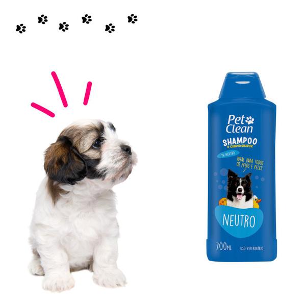 Imagem de Shampoo E Condicionador Para Cachorro Pet Clean 7 Tipos 700 Ml