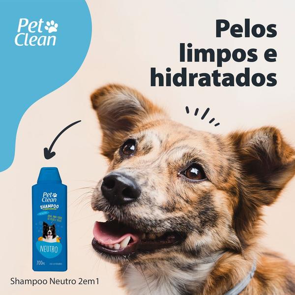 Imagem de Shampoo e Condicionador para Cães e Gatos Neutro Pet Clean 700ml