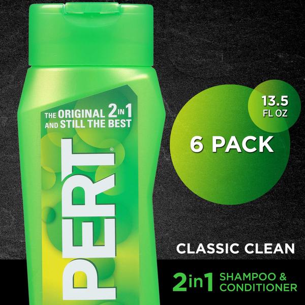 Imagem de Shampoo e condicionador Pert Classic Clean 400 ml (pacote com 6)