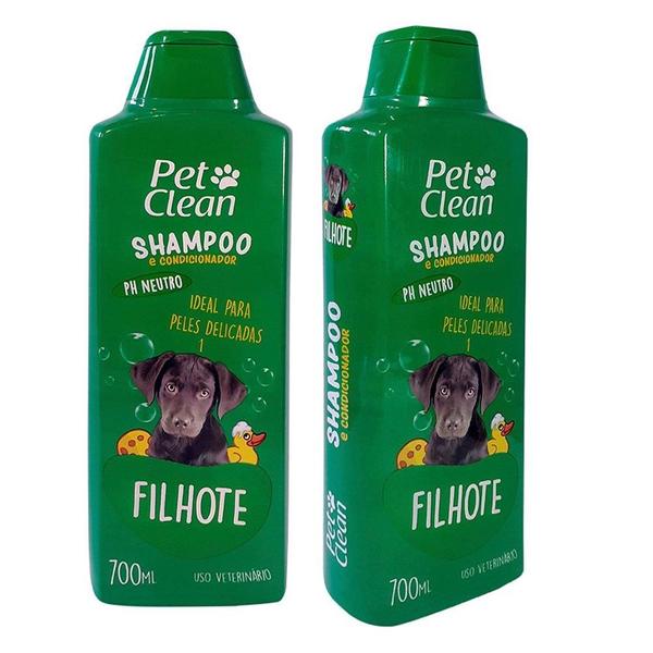 Imagem de Shampoo e Condicionador Pet Clean 2 em 1 Filhotes - 700 mL