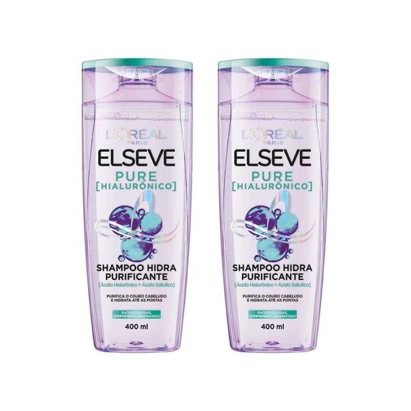 Imagem de Shampoo Elseve 400ml Puro Hialuronico - Kit C/ 2un