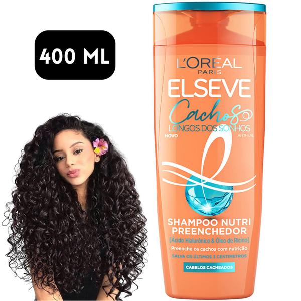 Imagem de Shampoo Elseve Cachos Longos dos Sonhos 400 ml Loreal Paris Nutri Preenchedor Salva 3 cm Milagroso