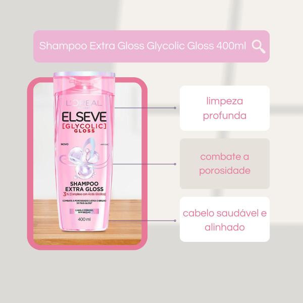 Imagem de Shampoo Elseve Extra Gloss Loreal Paris Glycolic Gloss 400ml