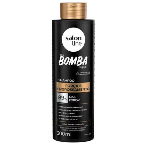 Imagem de Shampoo Engrossa Fortalece Nutre SOS Bomba Salon Line 300ml