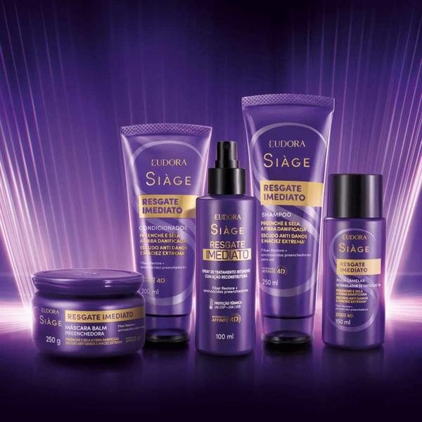 Shampoo Eudora Siàge Resgate Imediato 250ml Imagem de Shampoo Eudora Siàge Resgate Imediato 250ml