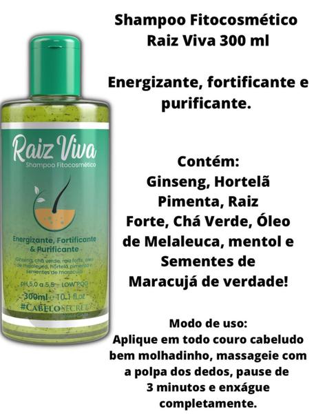 Imagem de Shampoo Fitocosmético Raiz Viva Cabelo Secret 300ml - (Detox)