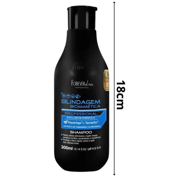 Imagem de Shampoo Forever Liss Blindagem 300ml e Pente Beauty Secret