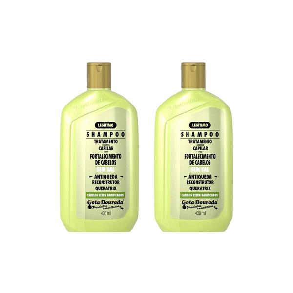 Imagem de Shampoo Gota Dourada 430ml Fortalecimento Queda - Kit C/ 2un