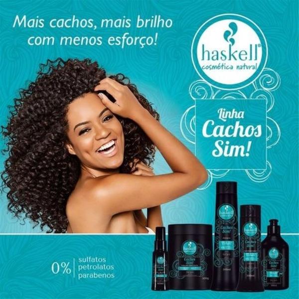 Imagem de Shampoo Haskell Cachos Sim 300ml Nutrição e Definição Liberado Low Poo