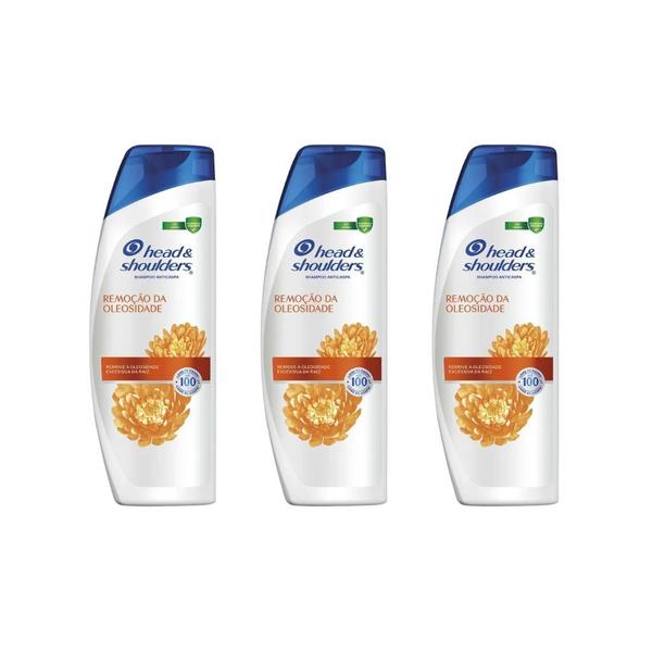 Imagem de Shampoo Head & Shoulders 200ml Remoçao Oleosidade-Kit C/3un