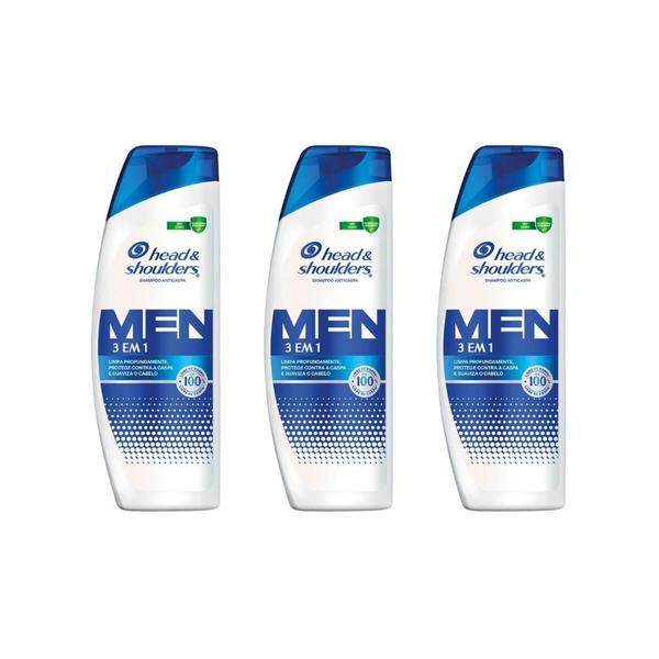 Imagem de Shampoo Head & Shoulders 400ml Men 3 em 1-Kit C/3un