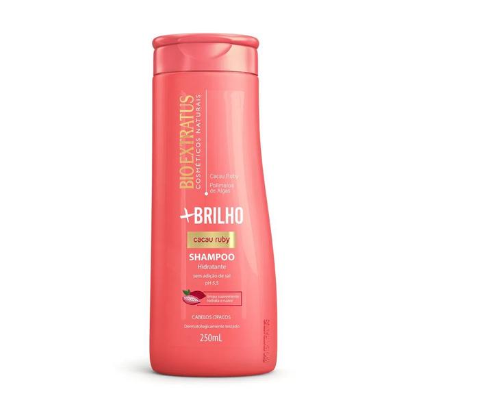 Imagem de Shampoo Hidratante +Brilho Cacau Ruby 250mL Bio Extratus