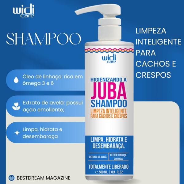 Imagem de Shampoo Higienizando A Juba Widi Care Limpeza Inteligente Cachos E Crespos 500ml