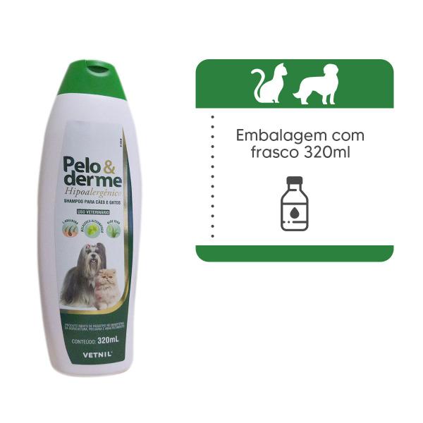 Imagem de Shampoo Hipoalergênico para Cães e Gatos Pelo E Derme 320ml