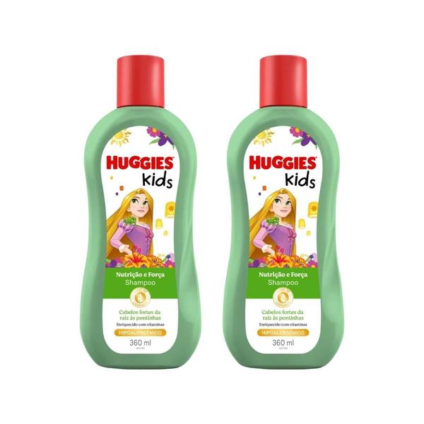 Imagem de Shampoo Huggies 360Ml Kids Nutriçao E Força - Kit C/2Un