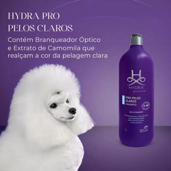 Imagem de Shampoo Hydra Groomers Pro Pelos Claros 1l 1:10 Pet Society