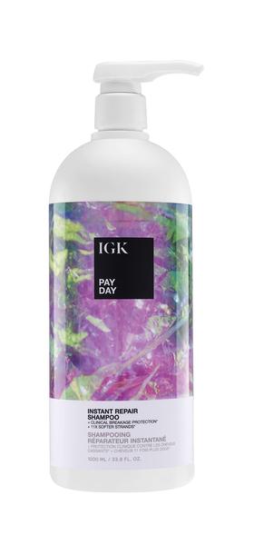 Imagem de Shampoo IGK Pay Day Instant Repair 1L com óleo de baobá e seda vegana