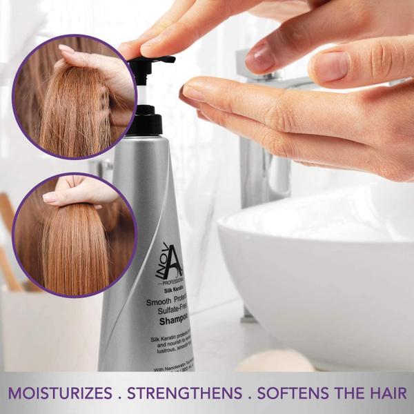 Imagem de Shampoo Inova Professional Silk Keratin Smooth 320 ml sem sulfato