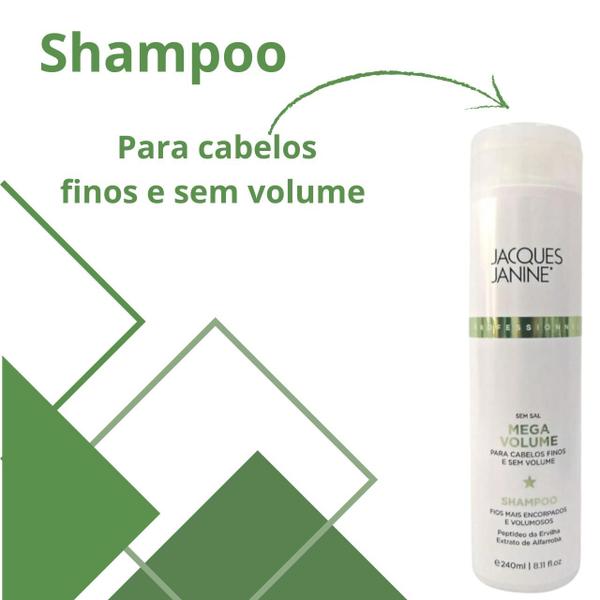 Imagem de Shampoo Jacques Janine Mega Volume 240ml