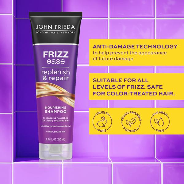 Imagem de Shampoo John Frieda Anti Frizz com óleo de argan e coco 250mL