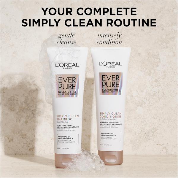 Imagem de Shampoo L'Oreal Paris EverPure Simply Clean 250 ml sem sulfato