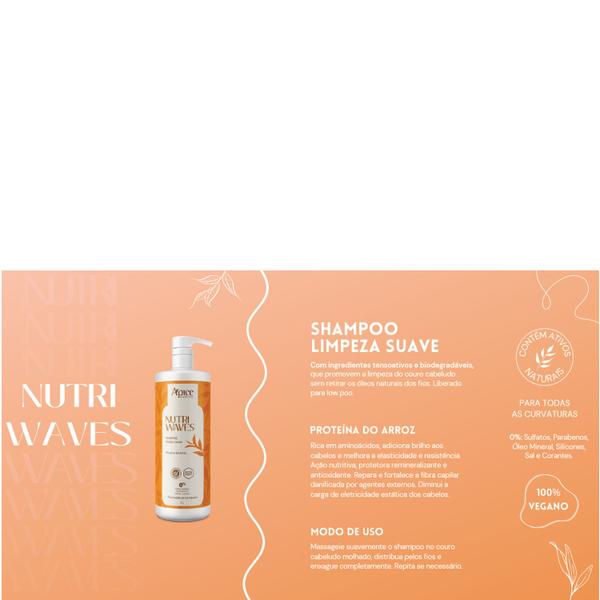 Imagem de Shampoo Limpeza Suave Apice Nutri Waves 1L