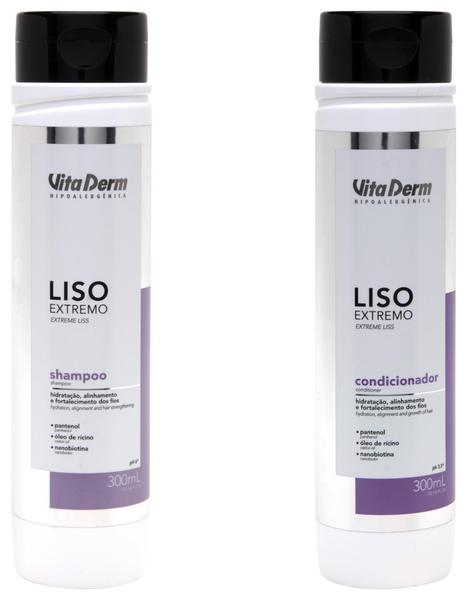 Imagem de Shampoo Liso Extremo Vita Derm e Condicionador Liso Extremo Vita Derm