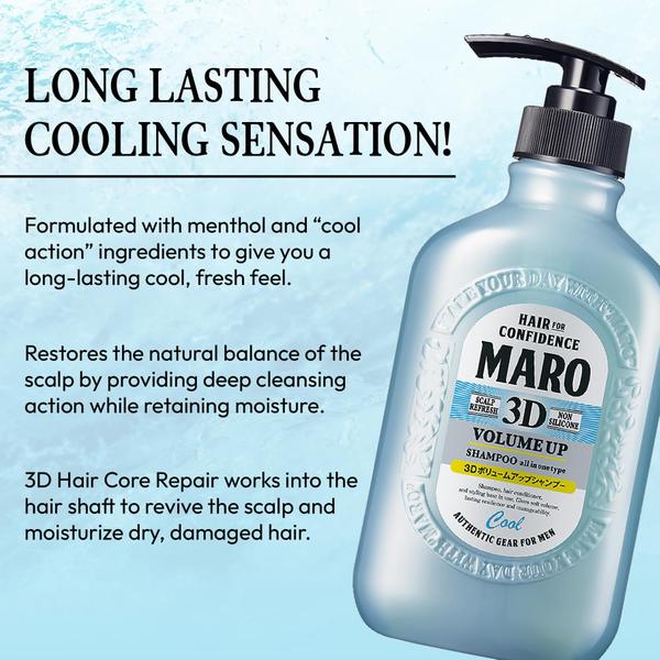 Imagem de Shampoo MARO 3D Volume Up Cool com Proteína de Soja 400mL