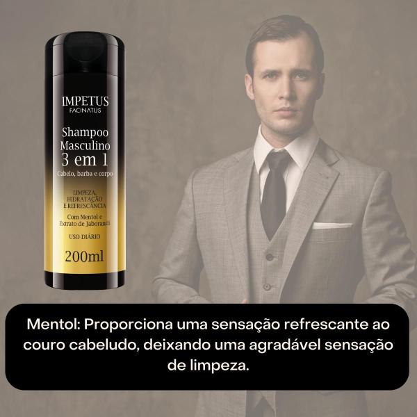 Imagem de Shampoo Masculino 3 Em 1 Impetus 200Ml Facinatus