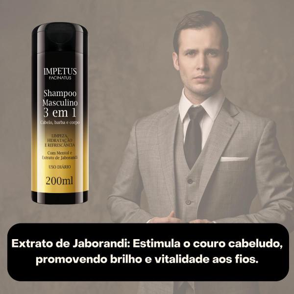 Imagem de Shampoo Masculino 3 Em 1 Impetus 200Ml Facinatus