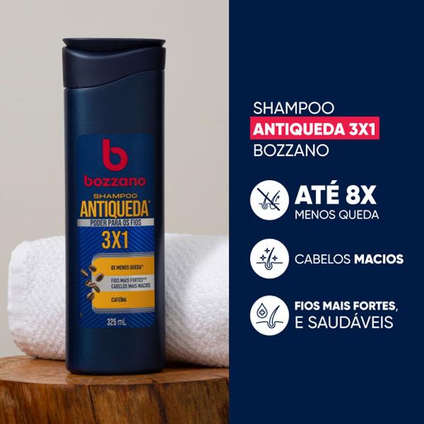 Shampoo Masculino Bozzano Antiqueda 325ml Imagem de Shampoo Masculino Bozzano Antiqueda 325ml