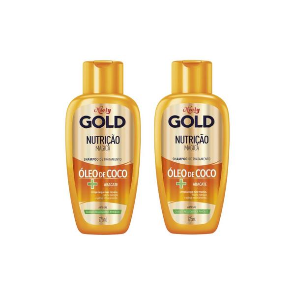 Imagem de Shampoo Niely Gold 275ml Nutriçao Poderosa - Kit C/2un