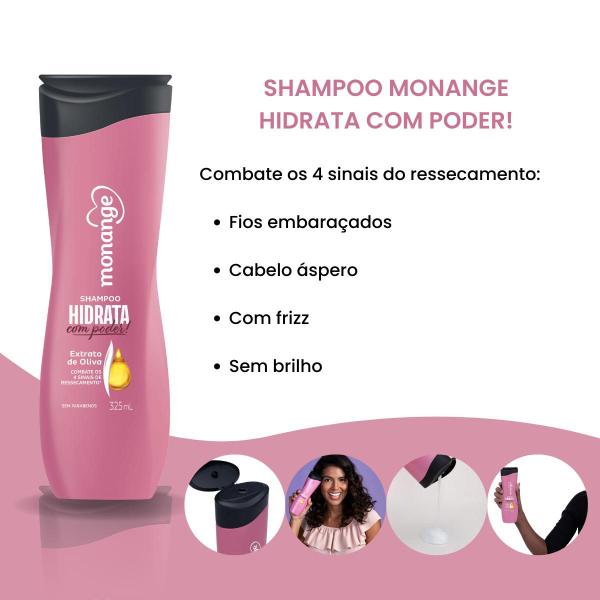 Imagem de Shampoo Óleo de Oliva Hidrata Com Poder Monange 325ml