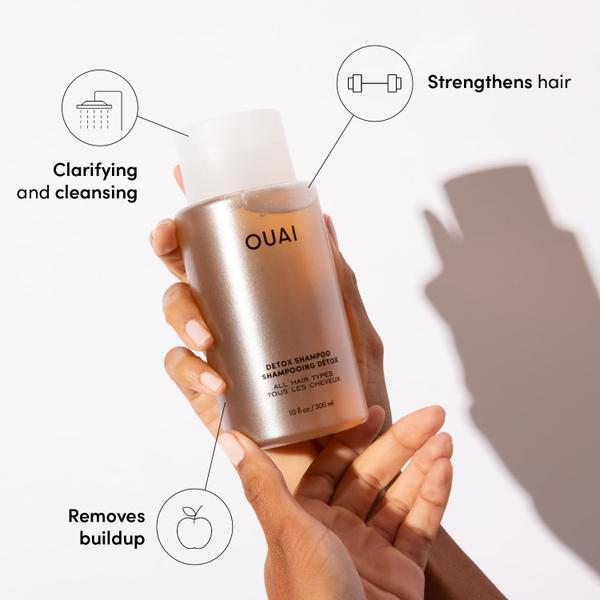 Imagem de Shampoo OUAI Detox Clarificante de Vinagre de Maçã Queratina 300mL