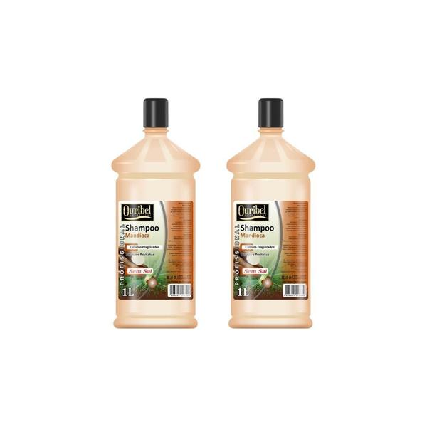 Imagem de Shampoo Ouribel 1000Ml Mandioca Kit C/2Un