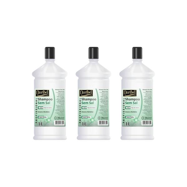 Imagem de Shampoo Ouribel 1000ml Sem Sal - Kit C/3un