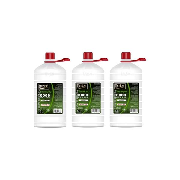 Shampoo Ouribel 2000Ml Coco Repair - Kit C/3Un Imagem de Shampoo Ouribel 2000Ml Coco Repair - Kit C/3Un
